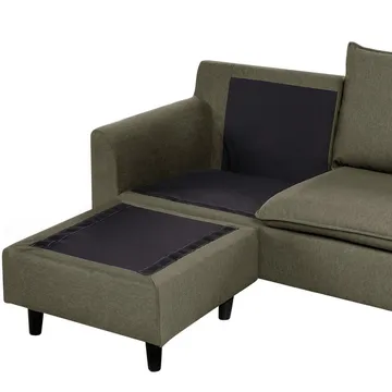 Hjørnesofa Elvenes - Grønn, mørkt tre/Høyrevendt - Møbler - Sofaer - Hjørnesofaer - Hjørnesofa med divan