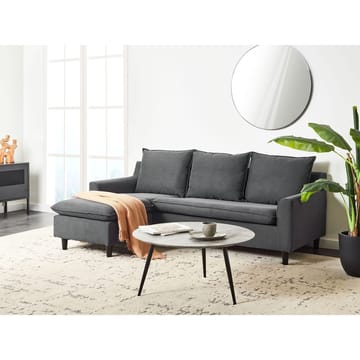 Hjørnesofa Elvenes - Mørk grå, mørkt tre/Høyrevendt - Møbler - Sofaer - Hjørnesofaer