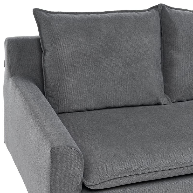 Hjørnesofa Elvenes - Mørk grå, mørkt tre/Høyrevendt - Møbler - Sofaer - Hjørnesofaer