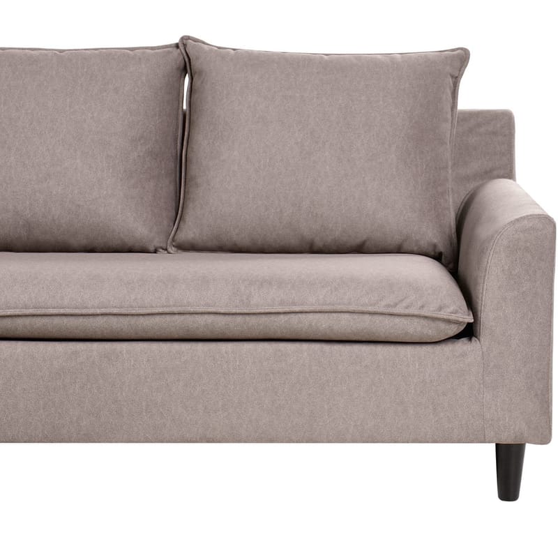 Hjørnesofa Elvenes - Taupe, mørkt tre/Høyrevendt - Møbler - Sofaer - Hjørnesofaer