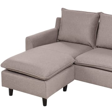 Hjørnesofa Elvenes - Taupe, mørkt tre/Høyrevendt - Møbler - Sofaer - Hjørnesofaer