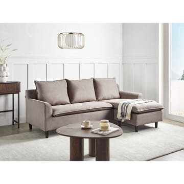 Hjørnesofa Elvenes - Taupe, mørkt tre/Venstrevendt - Møbler - Sofaer - Hjørnesofaer - Hjørnesofa med divan