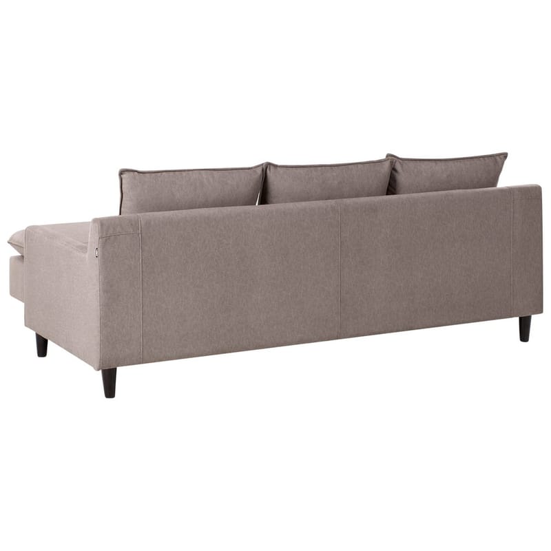 Hjørnesofa Elvenes - Taupe, mørkt tre/Venstrevendt - Møbler - Sofaer - Hjørnesofaer