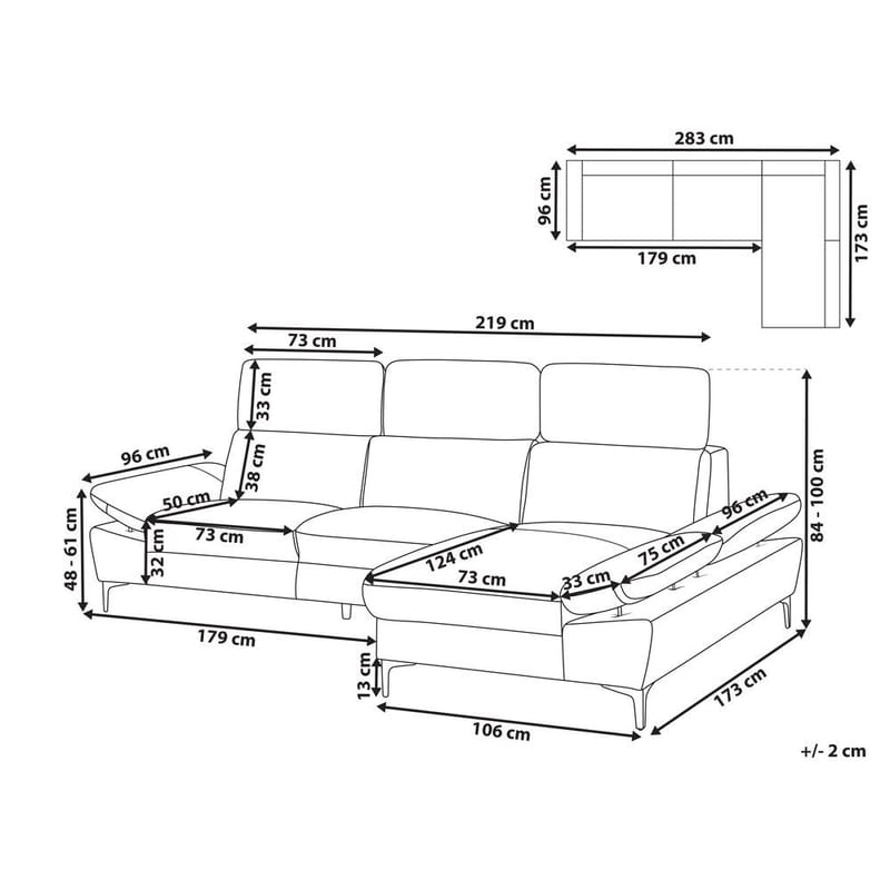 Hjørnesofa Farila - Møbler - Sofaer - Skinnsofaer