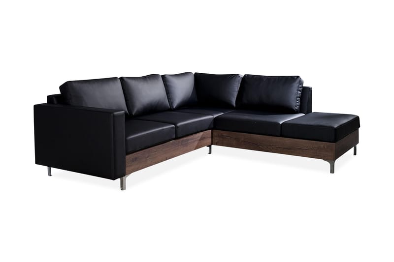 Hjørnesofa Farindon - Eik - 4 seters sofa med divan - Skinnsofaer - Sofaer med sjeselong