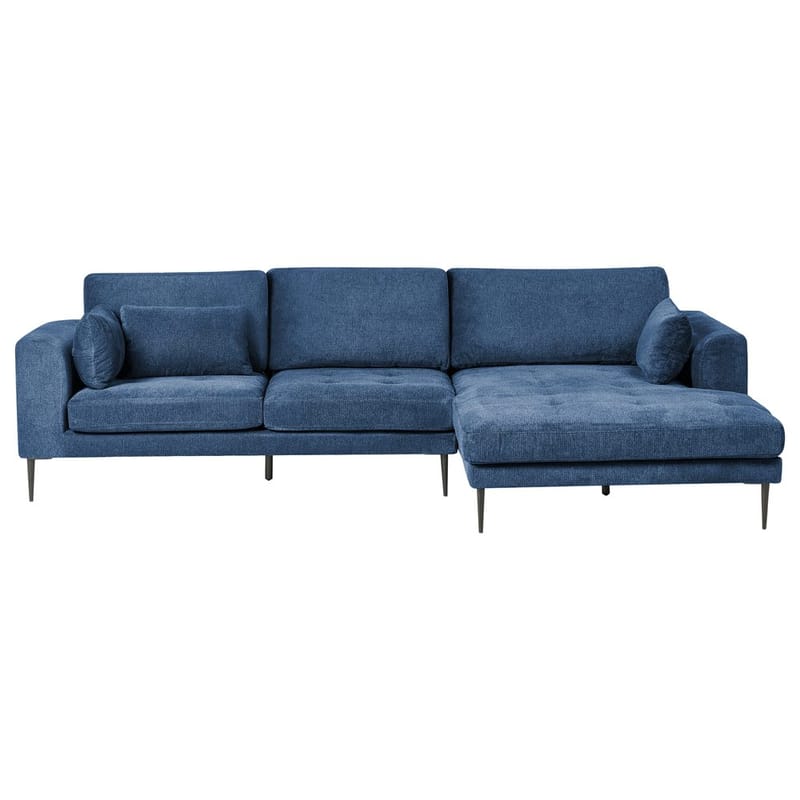 Hjørnesofa Flam, Blå, Svart/Vendbar/Polyester