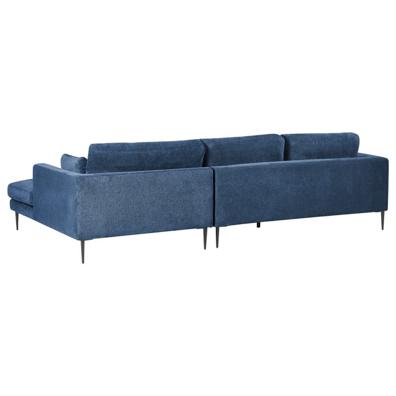 Hjørnesofa Flam - Blå, Svart/Vendbar/Polyester - Møbler - Sofaer - Hjørnesofaer