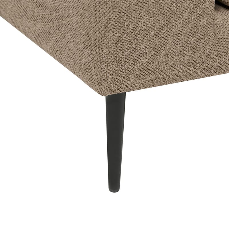 Hjørnesofa Flam - Brun, Svart/Høyrevendt/Polyester - Møbler - Sofaer - Hjørnesofaer