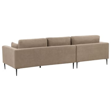 Hjørnesofa Flam - Brun, Svart/Høyrevendt/Polyester - Møbler - Sofaer - Hjørnesofaer