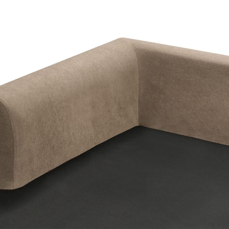 Hjørnesofa Flam - Brun, Svart/Høyrevendt/Polyester - Møbler - Sofaer - Hjørnesofaer