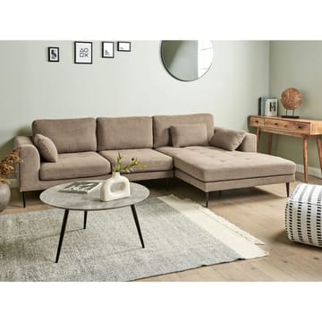 Hjørnesofa Flam - Brun, Svart/Polyester - Møbler - Sofaer - Hjørnesofaer