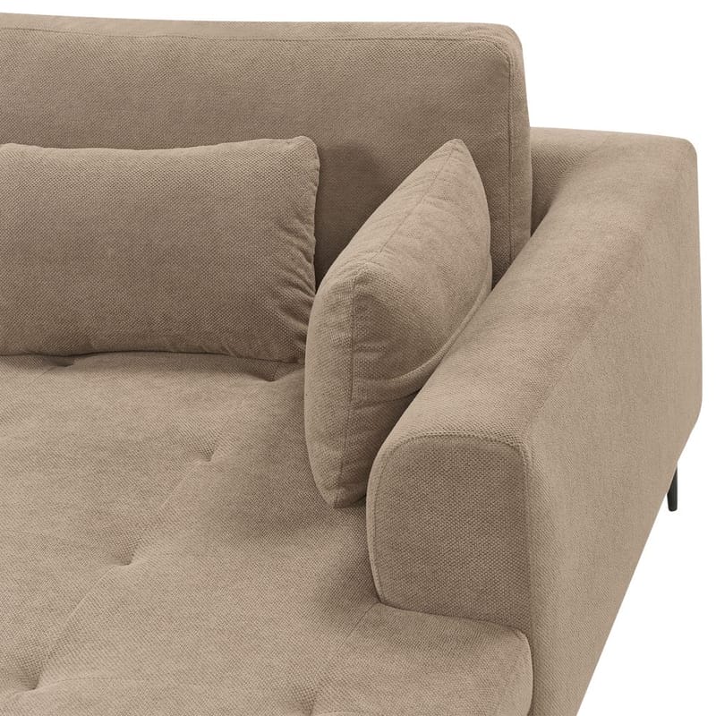 Hjørnesofa Flam - Brun, Svart/Polyester - Møbler - Sofaer - Hjørnesofaer