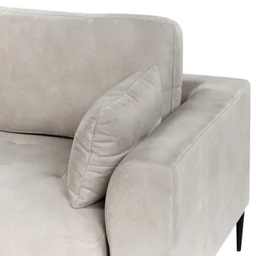 Hjørnesofa Flam - Grå, svart/ Høyrevendt/ Fløyel - Møbler - Sofaer - Hjørnesofaer - Hjørnesofa med divan