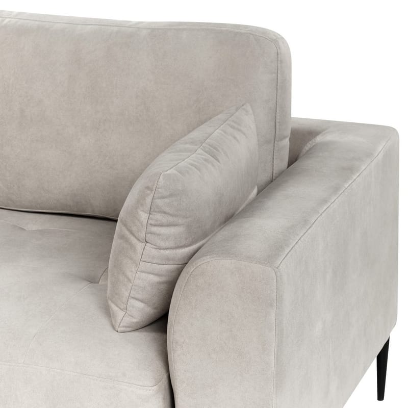 Hjørnesofa Flam - Grå, svart/ Høyrevendt/ Fløyel - Møbler - Sofaer - Hjørnesofaer - Hjørnesofa med divan