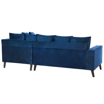 Hjørnesofa Grena - Blå, Mørkt tre - Møbler - Sofaer - Hjørnesofaer - Howard hjørnesofa