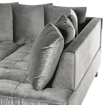 Hjørnesofa Grena - Grå, mørkt tre - Møbler - Sofaer - Fløyelssofaer