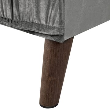 Hjørnesofa Grena - Grå, mørkt tre - Møbler - Sofaer - Fløyelssofaer