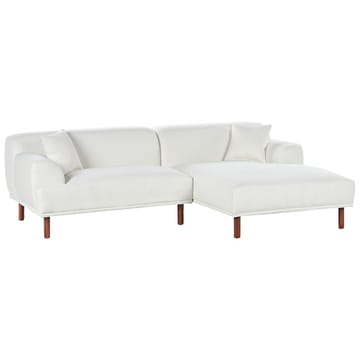Hjørnesofa Holt - Hvit, brun/Bouclé - Møbler - Sofaer - Hjørnesofaer