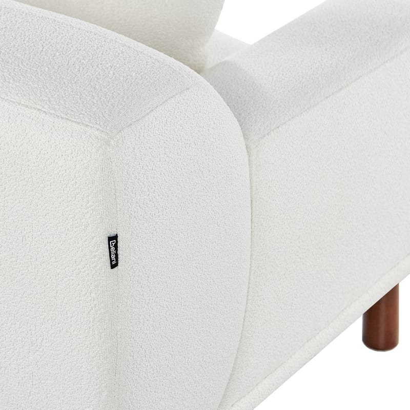 Hjørnesofa Holt - Hvit, brun/Bouclé - Møbler - Sofaer - Hjørnesofaer