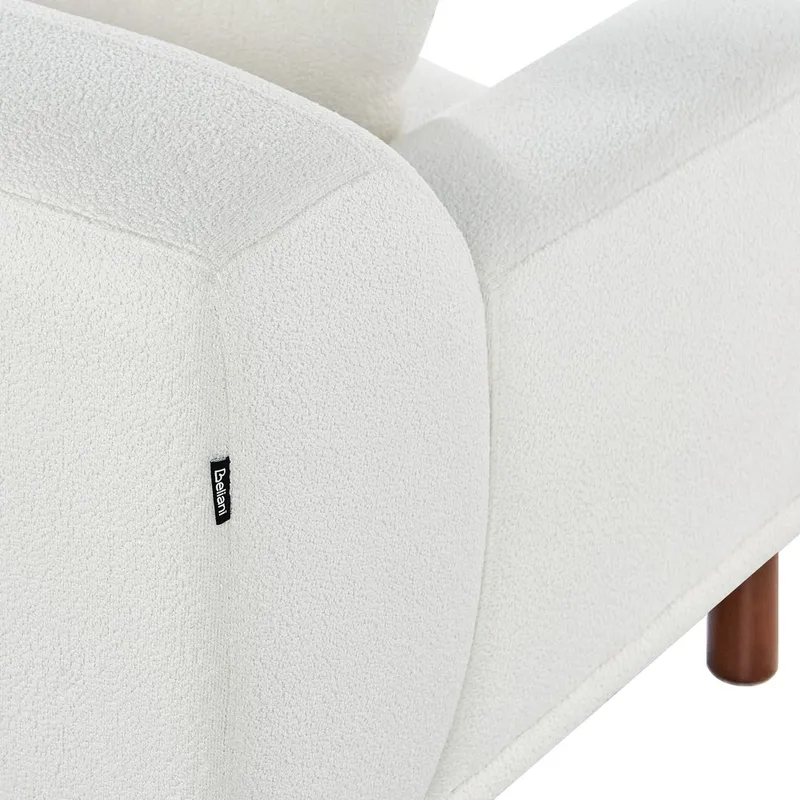 Hjørnesofa Holt - Hvit, brun/Bouclé - Møbler - Sofaer - Hjørnesofaer - Hjørnesofa med divan