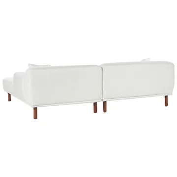 Hjørnesofa Holt - Hvit, brun/Bouclé - Møbler - Sofaer - Hjørnesofaer - Hjørnesofa med divan