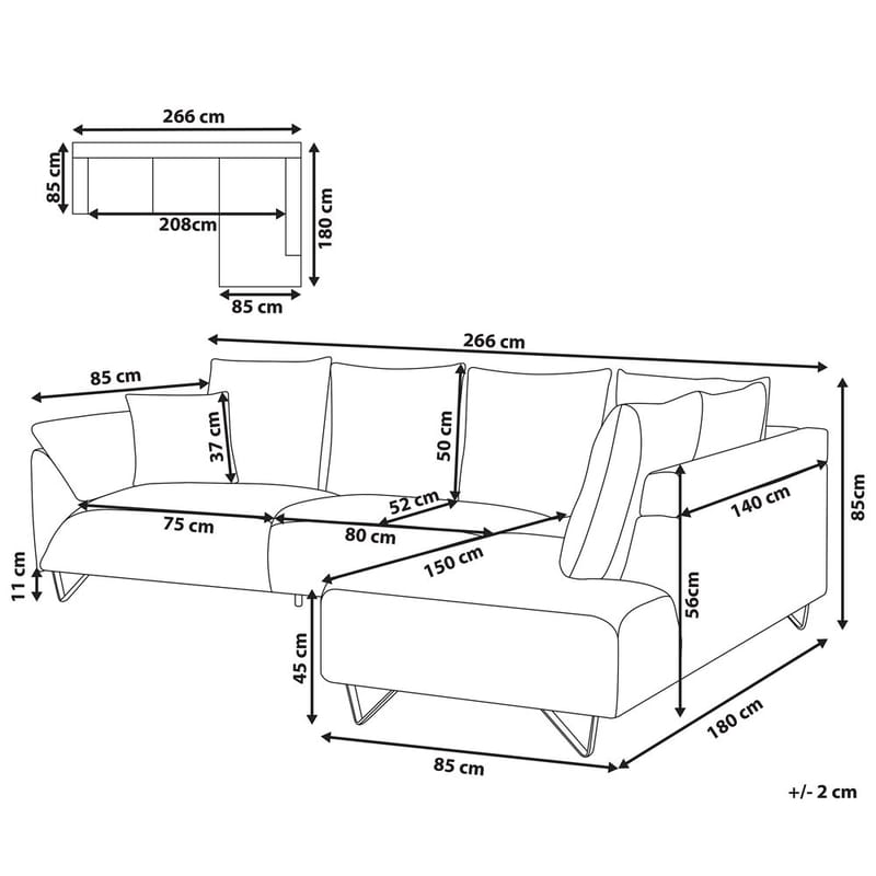 Hjørnesofa Lunner - Møbler - Sofaer - Hjørnesofaer