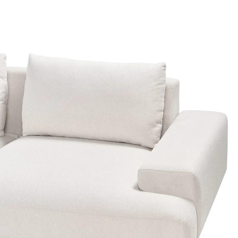 Hjørnesofa Mariferd - Beige, svart, mørkt tre/høyrevendt - Møbler - Sofaer - Hjørnesofaer - Hjørnesofa med divan