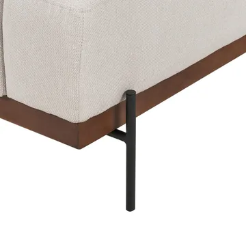 Hjørnesofa Mariferd - Beige, svart, mørkt tre/høyrevendt - Møbler - Sofaer - Hjørnesofaer - Hjørnesofa med divan