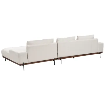 Hjørnesofa Mariferd - Beige, svart, mørkt tre/Venstrevendt - Møbler - Sofaer - Hjørnesofaer - Hjørnesofa med divan