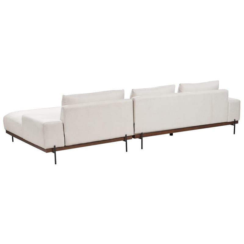 Hjørnesofa Mariferd - Beige, svart, mørkt tre/Venstrevendt - Møbler - Sofaer - Hjørnesofaer - Hjørnesofa med divan