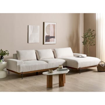 Hjørnesofa Mariferd - Beige, svart, mørkt tre/Venstrevendt - Møbler - Sofaer - Hjørnesofaer