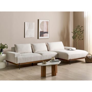 Hjørnesofa Mariferd - Beige, svart, mørkt tre/Venstrevendt - Møbler - Sofaer - Hjørnesofaer - Hjørnesofa med divan