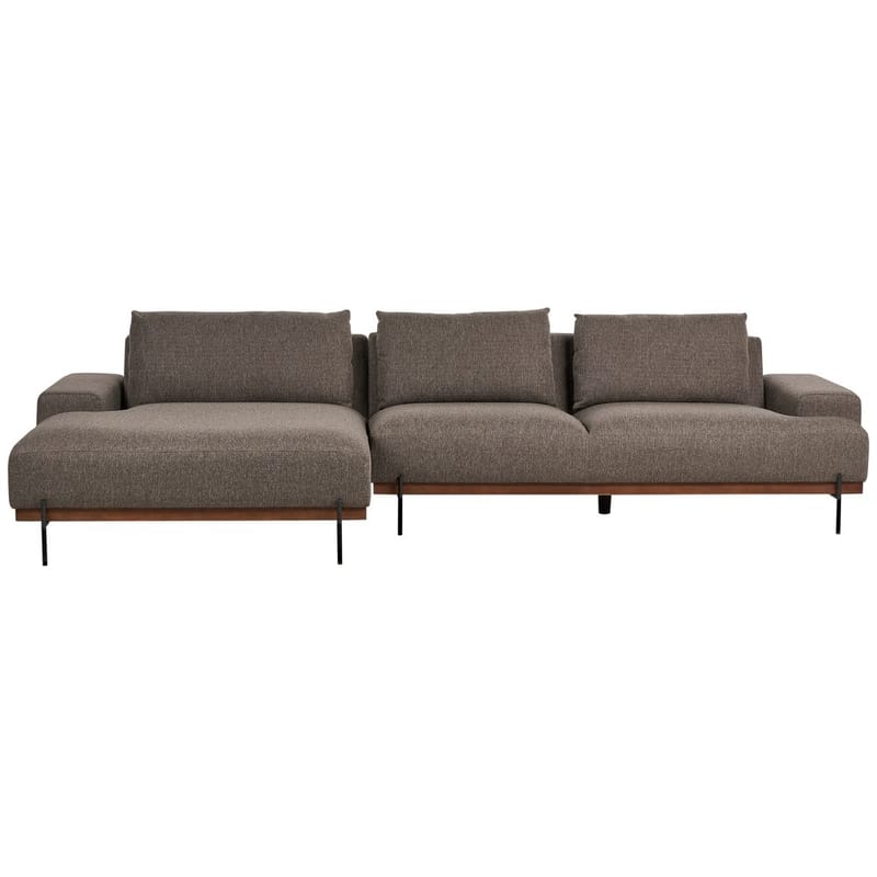 Hjørnesofa Mariferd - Brun, svart, mørkt tre/Høyrevendt - Møbler - Sofaer - Hjørnesofaer