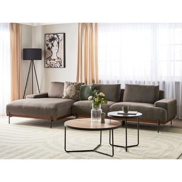 Hjørnesofa Mariferd - Brun, svart, mørkt tre/Høyrevendt - Møbler - Sofaer - Hjørnesofaer