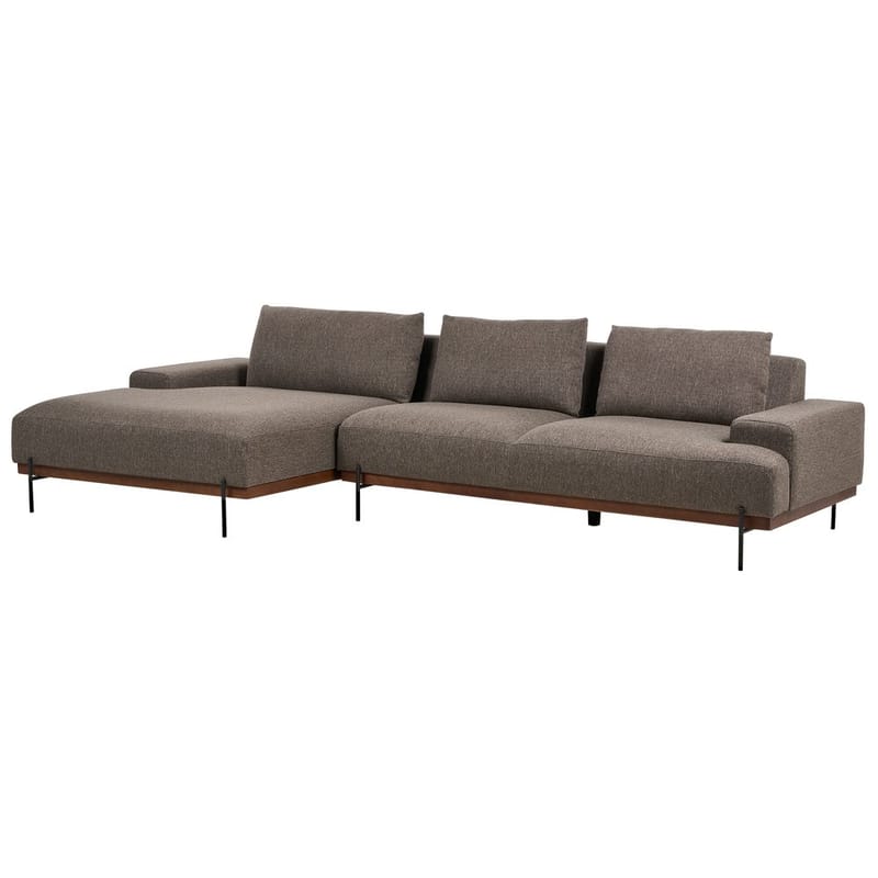 Hjørnesofa Mariferd - Brun, svart, mørkt tre/Høyrevendt - Møbler - Sofaer - Hjørnesofaer