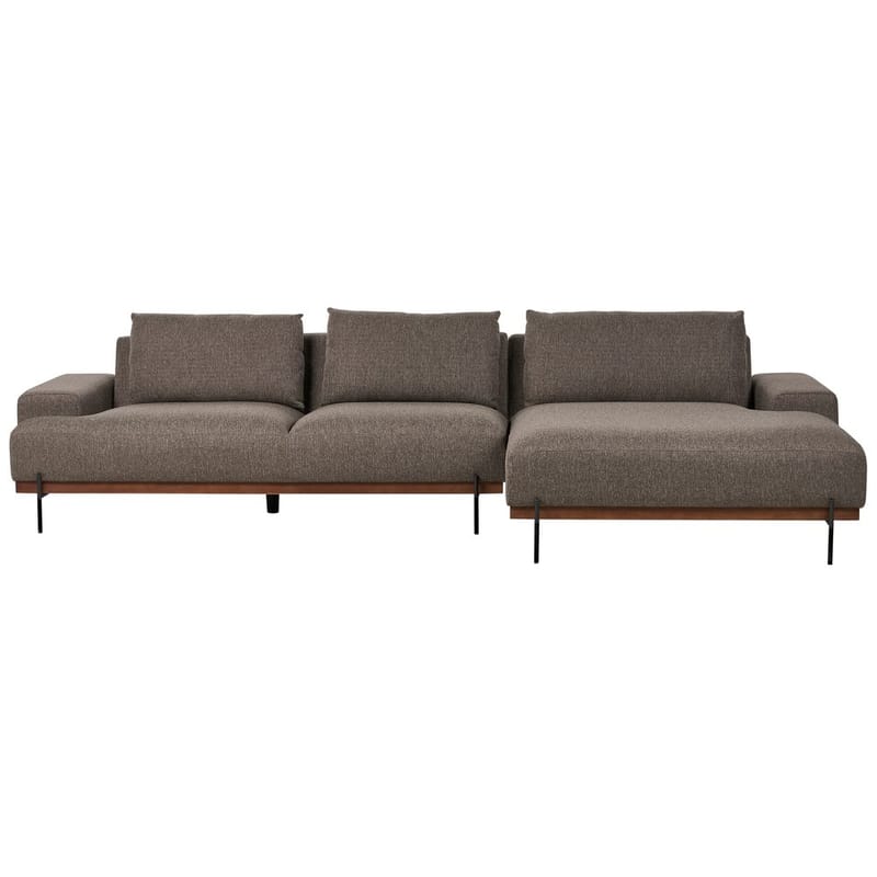 Hjørnesofa Mariferd, Brun, svart, mørkt tre/Venstrevendt