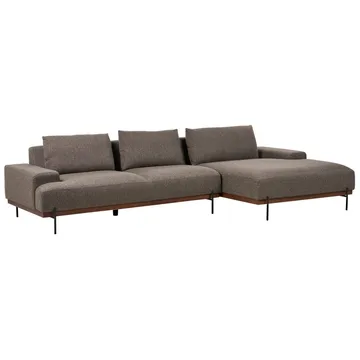 Hjørnesofa Mariferd - Brun, svart, mørkt tre/Venstrevendt - Møbler - Sofaer - Hjørnesofaer