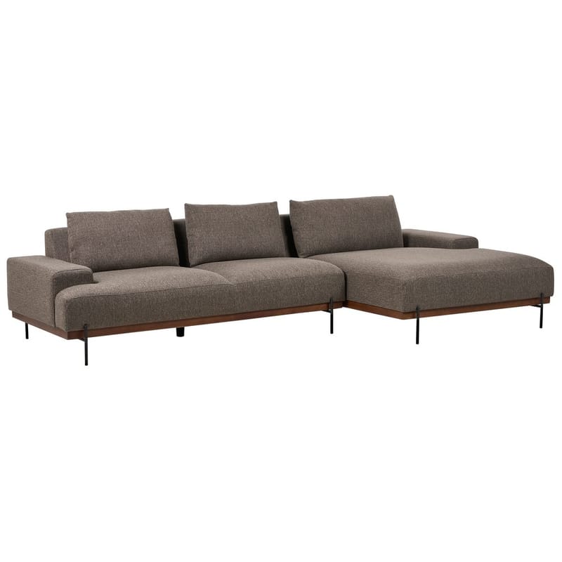 Hjørnesofa Mariferd - Brun, svart, mørkt tre/Venstrevendt - Møbler - Sofaer - Hjørnesofaer