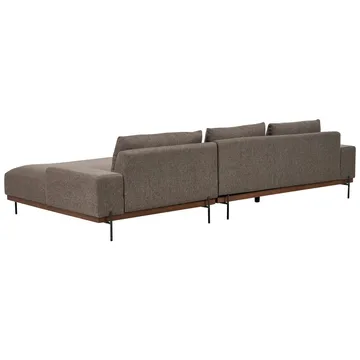 Hjørnesofa Mariferd - Brun, svart, mørkt tre/Venstrevendt - Møbler - Sofaer - Hjørnesofaer