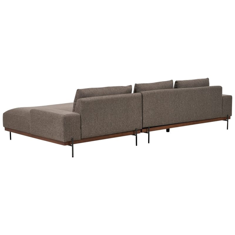 Hjørnesofa Mariferd - Brun, svart, mørkt tre/Venstrevendt - Møbler - Sofaer - Hjørnesofaer