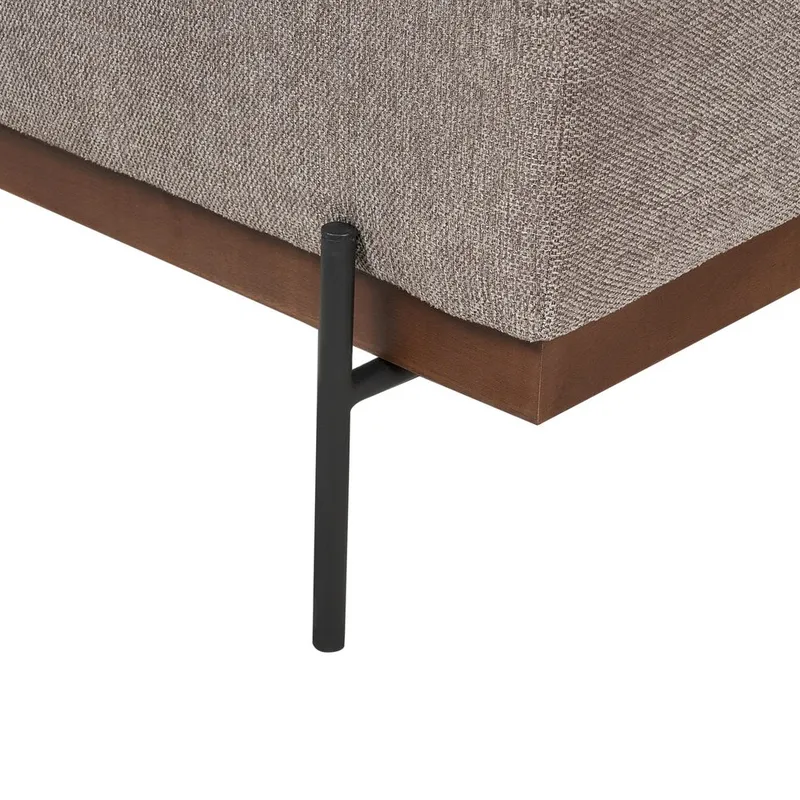 Hjørnesofa Mariferd - Lys brun, svart, mørkt tre/Høyrevendt - Møbler - Sofaer - Hjørnesofaer - Hjørnesofa med divan