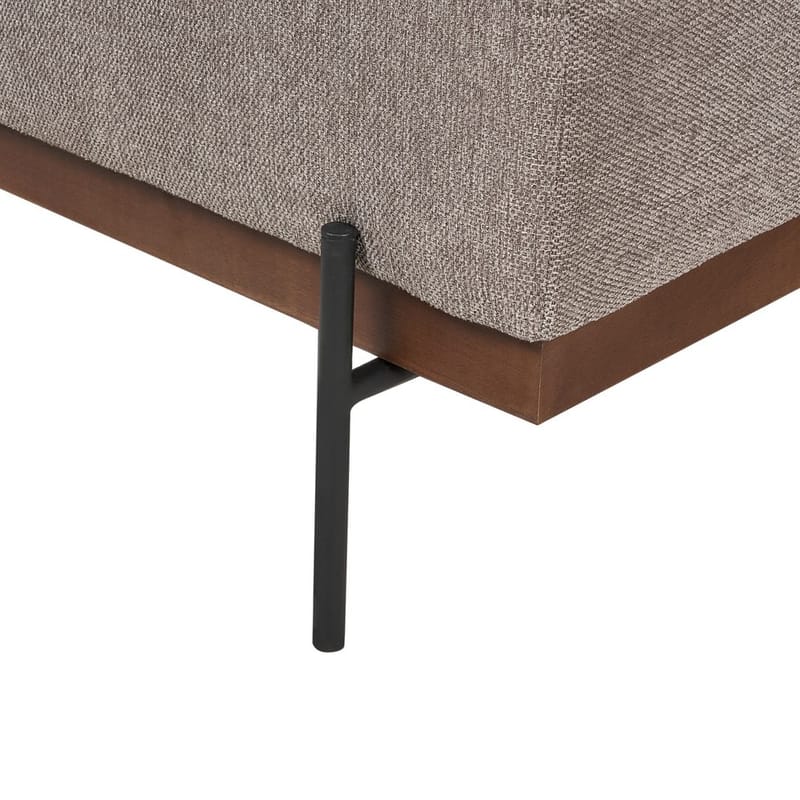 Hjørnesofa Mariferd - Lys brun, svart, mørkt tre/Venstrevendt - Møbler - Sofaer - Hjørnesofaer