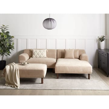 Hjørnesofa med fotskammel Holt - Beige, brun/polyester - Møbler - Sofaer - Hjørnesofaer - Hjørnesofa med divan