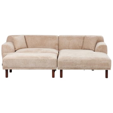 Hjørnesofa med fotskammel Holt - Beige, brun/polyester - Møbler - Sofaer - Hjørnesofaer - Hjørnesofa med divan