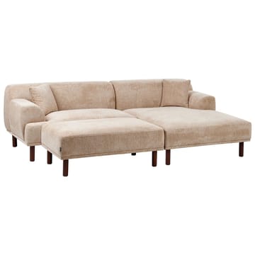 Hjørnesofa med fotskammel Holt - Beige, brun/polyester - Møbler - Sofaer - Hjørnesofaer - Hjørnesofa med divan