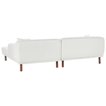 Hjørnesofa med fotskammel Holt - Hvit, brun/Bouclé - Møbler - Sofaer - Hjørnesofaer - Hjørnesofa med divan