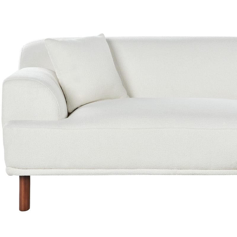 Hjørnesofa med fotskammel Holt - Hvit, brun/Bouclé - Møbler - Sofaer - Hjørnesofaer - Hjørnesofa med divan