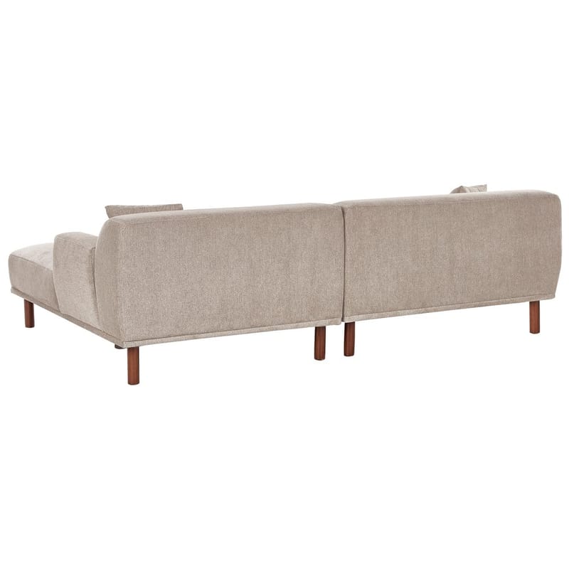 Hjørnesofa med fotskammel Holt - Taupe, brun/Polyester - Møbler - Sofaer - Hjørnesofaer - Hjørnesofa med divan