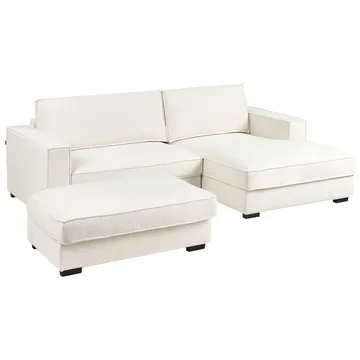 Hjørnesofa med fotskammel Renders - Beige - Møbler - Sofaer - Hjørnesofaer - Hjørnesofa med divan