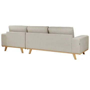 Hjørnesofa Nora - Beige, lyst tre/venstrevendt - Møbler - Sofaer - Hjørnesofaer - Hjørnesofa med divan